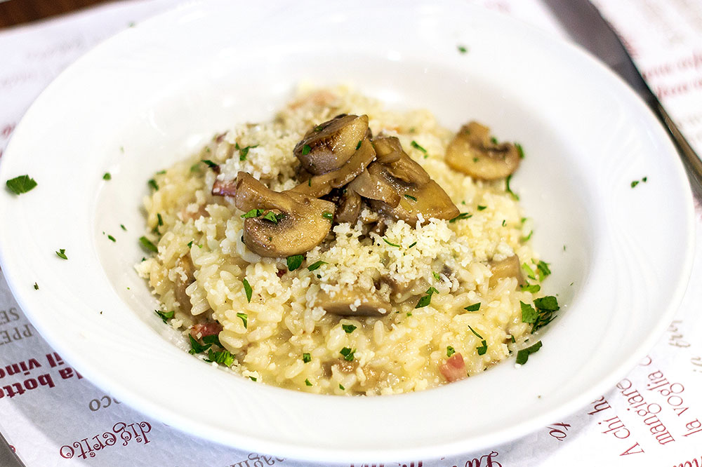 Risotto con funghi e pancetta Parco Corolla